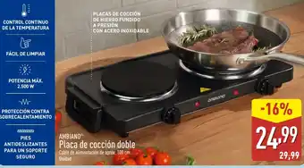 ALDI AMBIANO Placa de cocción doble oferta