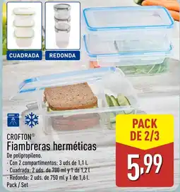 ALDI CROFTON Fiambreras herméticas oferta