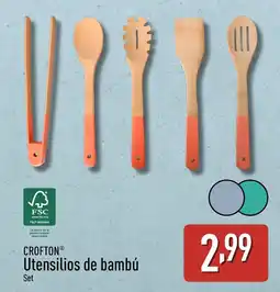 ALDI CROFTON Utensilios de bambú oferta