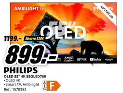 MediaMarkt PHILIPS Oled 55" 4k 550led769 oferta