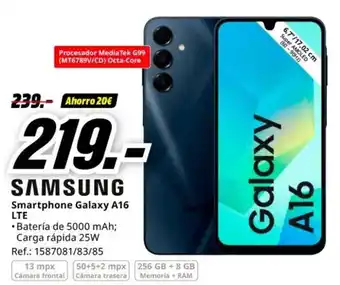 MediaMarkt SAMSUNG Smartphone Galaxy A16 LTE oferta