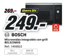 MediaMarkt BOSCH Microondas integrable con grill oferta
