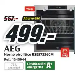 MediaMarkt AEG Horno pirolítico BSE572360M oferta