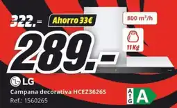 MediaMarkt LG Campana decorativa HCEZ3626S oferta