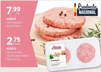 Coviran ALDELIS Hamburguesas de pollo-pavo bandeja oferta