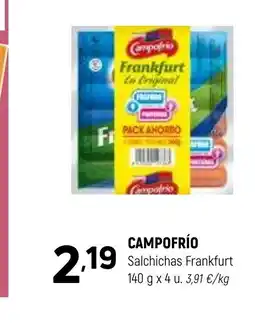 Coviran CAMPOFRÍO Salchichas Frankfurt oferta