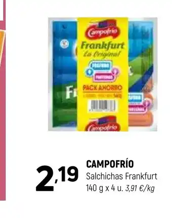 Coviran CAMPOFRÍO Salchichas Frankfurt oferta