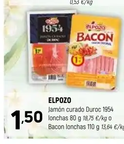 Coviran ELPOZO Jamón curado Duroc 1954 lonchas oferta