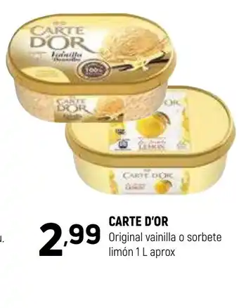 Coviran CARTE D'OR Original vainilla a sorbete oferta