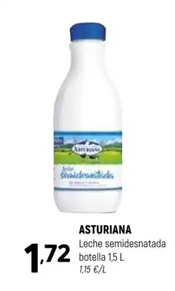 Coviran ASTURIANA Leche semidesnatada botella oferta