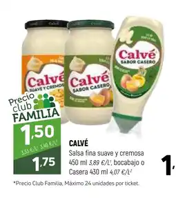 Coviran CALVÉ Salsa fina suave y cremosa oferta