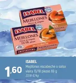 Coviran ISABEL Mejillones escabeche o salsa oferta