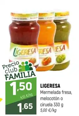 Coviran LIGERESA Mermelada fresa, melocotón o ciruela oferta