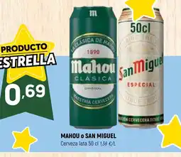 Coviran MAHOU O SAN MIGUEL Cerveza lata oferta