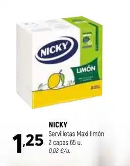 Coviran NICKY Servilletas Maxi limón oferta