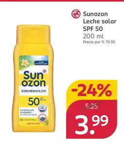 Rossmann SUNOZON Leche solar Aloe vera oferta