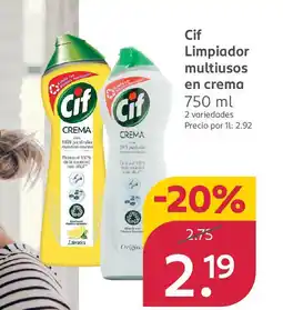 Rossmann CIF Limpiador multiusos en crema oferta
