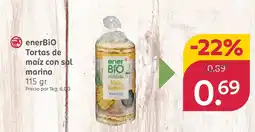 Rossmann ENERBIO Tortas de maiz con sal marina oferta