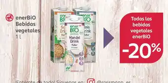 Rossmann ENERBIO Bebidas vegetales oferta