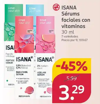 Rossmann ISANA Sérums faciales con vitaminas oferta