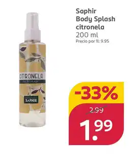 Rossmann Saphir Body Splash citronela oferta