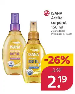 Rossmann ISANA Aceite corporal oferta