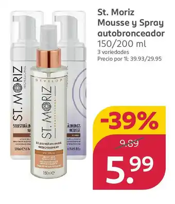 Rossmann ST MORIZ Mousse y Spray autobronceador oferta