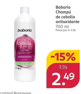 Rossmann BABARIA Champú de cebolla antioxidante oferta