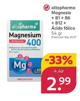 Rossmann ALTAPHARMA Magnesio oferta