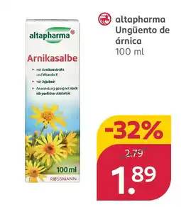 Rossmann ALTAPHARM Ungüento de árnica oferta