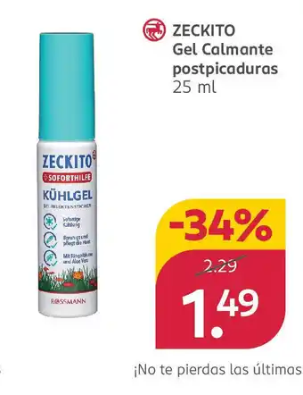 Rossmann ZECKITO Gel Calmante postpicaduras oferta