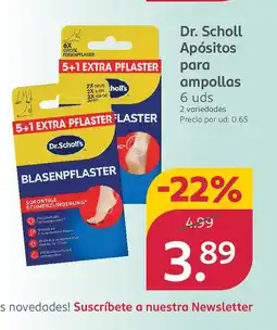 Rossmann DR SCHOLL Apósitos para ampollas oferta