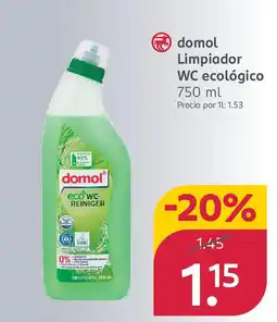 Rossmann DOMOL Limpiador WC ecológico oferta
