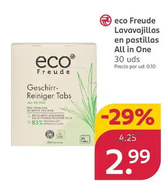 Rossmann ECO FREUDE Lavavajillas en pastillas All in One oferta
