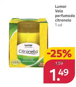 Rossmann LUMAR Vela perfumada citronela oferta
