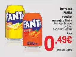 Makro FANTAR Refresco regular naranja o limon oferta