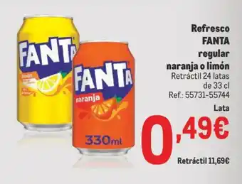Makro FANTAR Refresco regular naranja o limon oferta