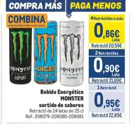 Makro MONSTER Bebida Energética surtido de sabores oferta
