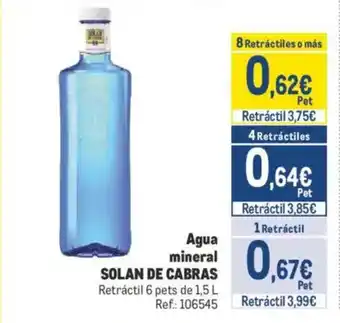Makro SOLAN DE CABRAS Agua mineral oferta