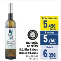Makro MARQUÉS DE FRÍAS D.O. Rías Baixas Blanco Albariño oferta