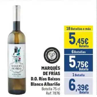 Makro MARQUÉS DE FRÍAS D.O. Rías Baixas Blanco Albariño oferta