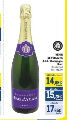 Makro HENRI DE VERLAINE A.O.C. Champagne oferta