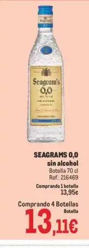 Makro SEAGRAMS 0,0 sin alcohol oferta