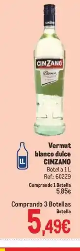 Makro CINZANO Vermut blanco dulce oferta