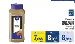 Makro METRO CHEF Pimienta negra molida oferta