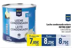 Makro METRO CHEF Leche condensada entera oferta