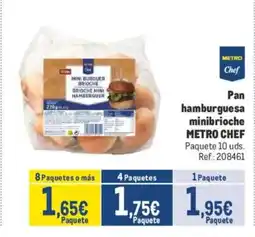Makro METRO CHEF Pan hamburguessa minibrioche oferta