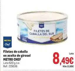 Makro METRO CHEF Filetes de caballa en aceite de girasol oferta