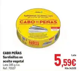Makro CABO PEÑAS Sardinillas en aceite vegetal oferta