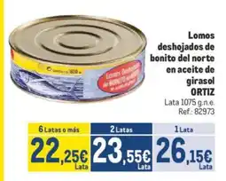 Makro ORTIZ Lomos deshojados de bonito del norte en aceite de girasol oferta